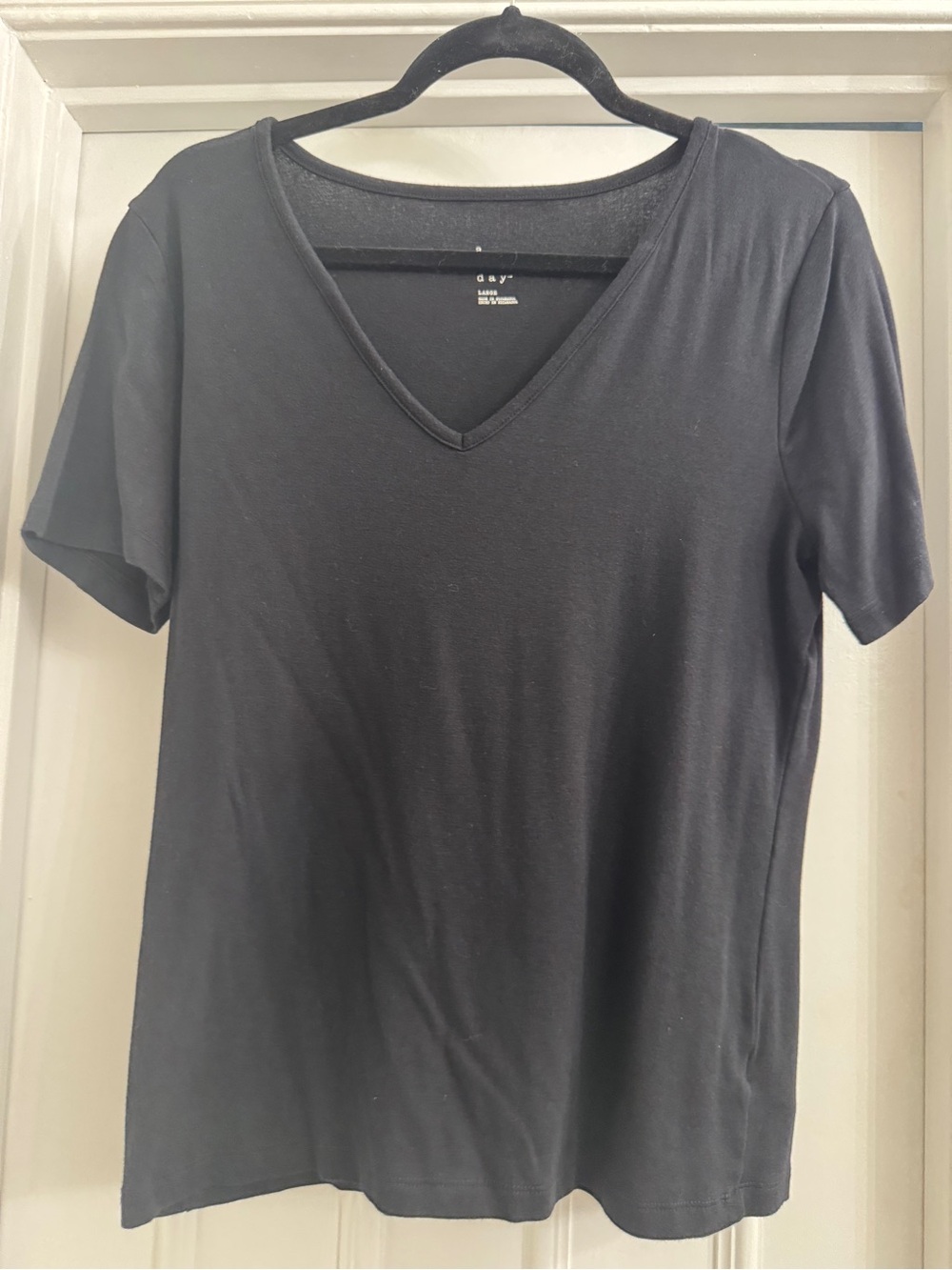 a new day Black V-Neck Short Sleeve Tee